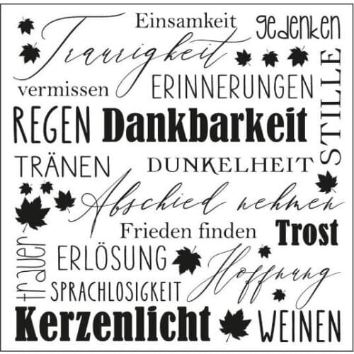 German Words Transparent Clear Silicone Stamp/Seal for DIY scrapbooking/photo album Decorative clear stamp A1086
