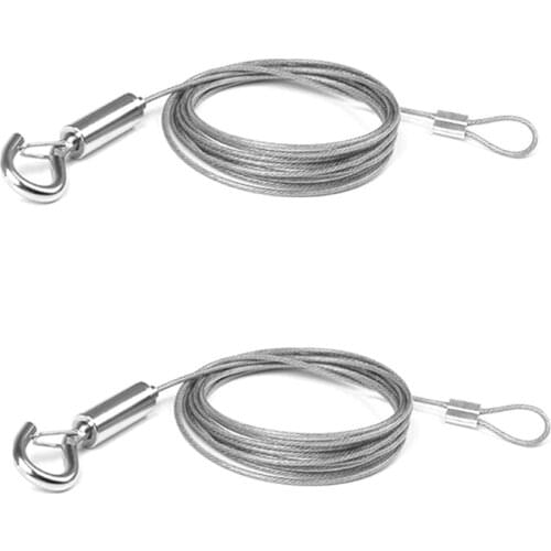 Adjustable Picture Lanyard Restaurant Hanging Lanyard Stainless Steel Hanging Line Picture Frame Lanyard (2Pcs)