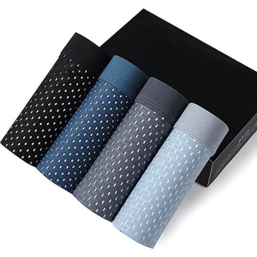 4pcs bamboo fiber underwear men boxer shorts plus size panties male Underpants Man large sizes mens boxers 5XL 6XL 7XL 8XL