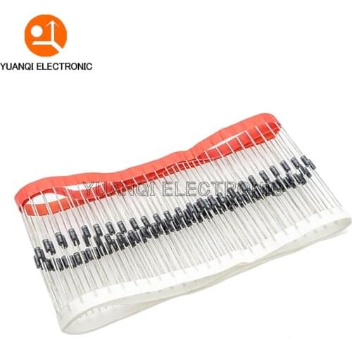 100PCS 1N4007 1N5819 1N4001 UF4004 UF4007 FR107 FR157 FR207 1N4004 1N4937 HER107 RL207 1N5817 1N5399 DO-41 Rectifier Diode