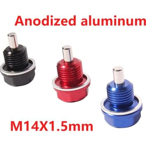 1pcs Aluminum Alloy M14X1.5mm Engine Magnetic Oil Drain Plug Washer Kit For Honda Mitsubishi/Ford Automobiles Accessories