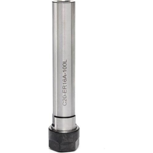 1PCS straight shank deep process C20 ER16A 100L extension rod bar 20mm toolholder collet chuck for CNC machine mill lathe parts