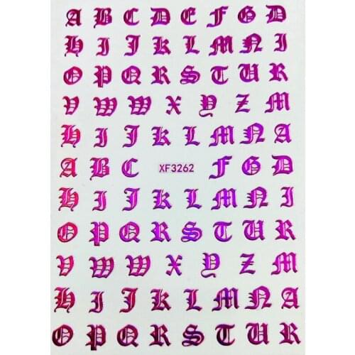 10PCS Character Design Nail art Sticker Laser Gold and Silver Nail Art Transfer Decal Decoration Repair Set