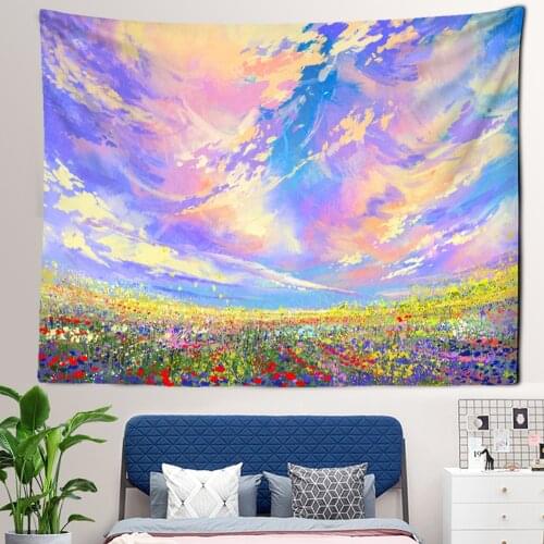 Abstract Painting Tapestry Hanging Cloth Bed Room Wall Cloth Decoration Canvas Print Art Wall Tapestry Blanket