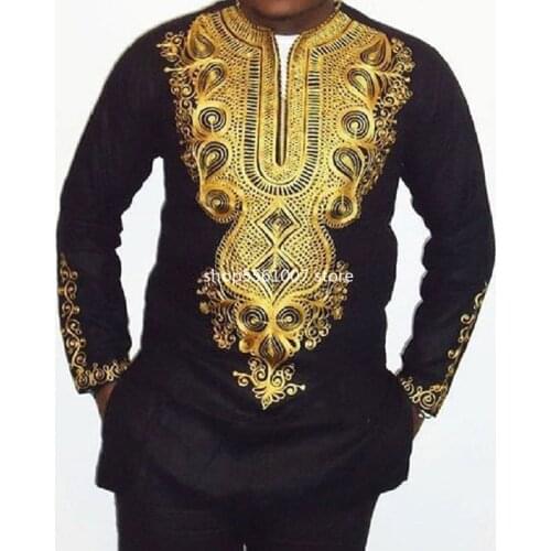 Africa Clothing African Dashiki Traditional Dashiki Maxi Man Shirt 2021 Brand New Ethnic Printed Long Sleeve Shirt Chemise Homme