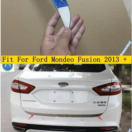 Auto Accessory Rear Trunk Molding Bezel Tailgate Door Decoration Strip Cover Trim Fit For Ford Mondeo Fusion 2013 2014 2015