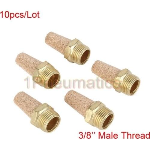 Free Shipping 10PCS/Lot Air Pneumatic Brass Muffler Hex Head 3/8'' BSP Noise Filter Model B-10