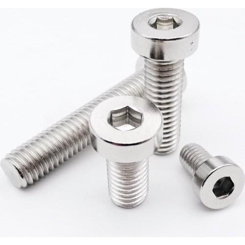 10/50 M3 M4 M5 M6 304 A2-70 stainless steel DIN7984 Hex Hexagon Socket Thin Low Short Profile Head Allen Cap Screw Bolt L=4-40mm