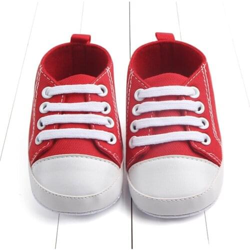 Baby Shoes Boy Girl Solid Sneaker Cotton Soft Anti-Slip Sole Newborn Infant First Walker Toddler Casual Canvas Crib shoe SH20014