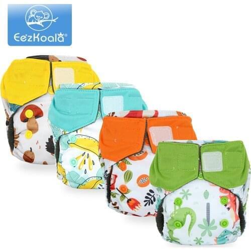 EezKoala Bamboo Charcoal Newborn Cloth Diaper Dual-gussets baby washable nappy reusable ECO-friendly cloth diaper insert