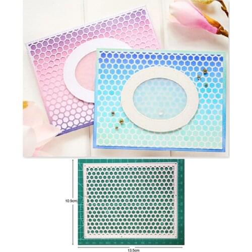 Customize dies Honeycomb Background Frame Metal Cutting Dies Scrapbooking Embossing fustelle Paper Card Making Craft Stencil Die