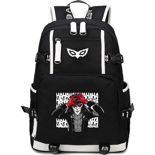 Game Persona 5 Backpack P5 cosplay canvas Package Male Female Students schoolbag men women Printed Cartoon shoulder bag backpack
