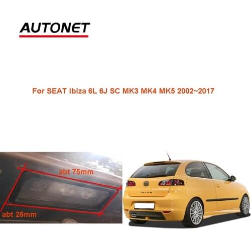 Fisheye rear view camera For SEAT Ibiza 6L 6J SC MK3 MK4 MK5 2002~2017 rear camera/ AHD720P backup camera/license plate camera