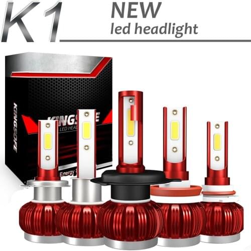 2Pcs H1 H7 H10 Auto K1 COB LED Headlight Bulbs H8/H9/H11/HB4 White Car Headlamp Kit 72W 8000LM Car Styling H4/HB2/HB3 6000K