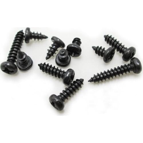 M1 M1.2 M1..4 M1.5 M1.7 Phillips Cross Recessed Pan Head Self Tapping screw Metric Thread Small Round Bolt Black Steel 1000pcs