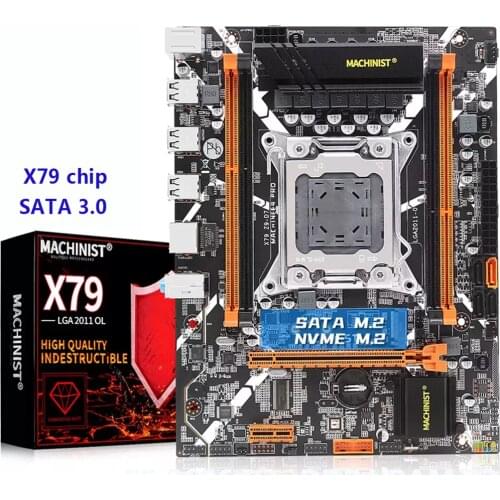 X79 Motherboard LGA 2011Xeon E5 CPU Structure M-ATX Support USB2.0 SATA3.0 PCI-E NVME M.2 SSD DDR3 REG ECC Memory Ram X79-Z9-D7