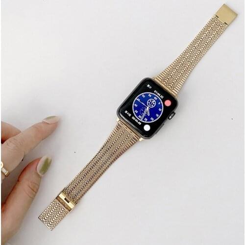 Metal Watch Strap For Apple Watch Series se 6 5 4 3 Watchband Steel Bracelet Ladies Watch Band For Apple Watch 38/42/40/44mm