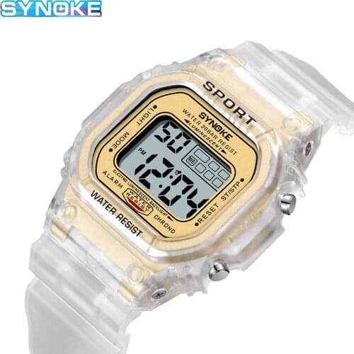 SYNOKE Tomato Online Celebrity Men and Women Couple Watch Male INS College Style Sports Electronic Students Fashion Watch