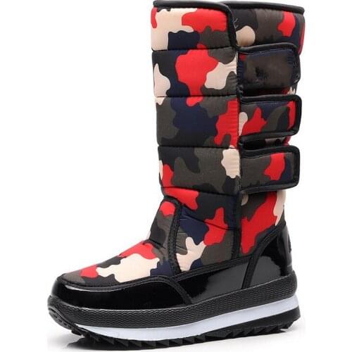 Couple more male high waterproof non-slip warm boots boots canister boots size 39.47 in mens boots and comfortable warmth