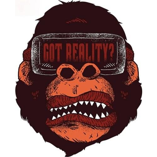 Personality Gorilla Decal Waterproof Motorcycle Helmet Scratch-proof Snowboard Window Camper Car Stickers Apply To Car Window