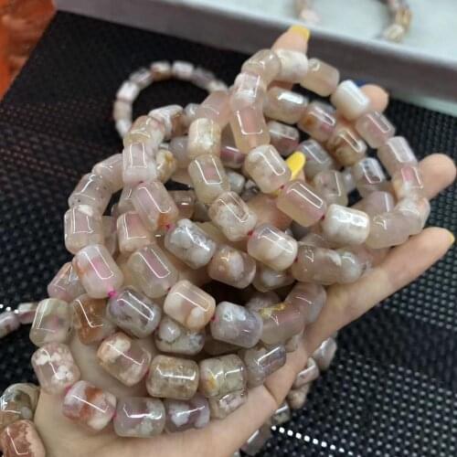 Natural agate jade bracelet inner cherry blossom colorful texture unique bracelets for women jadeite jade women bangle 13*15mm