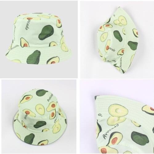 Avocado Bucket Hat Featured Fisherman Hat Fedora Hat Sun Hat Japanese Trendy Men and Women Panama
