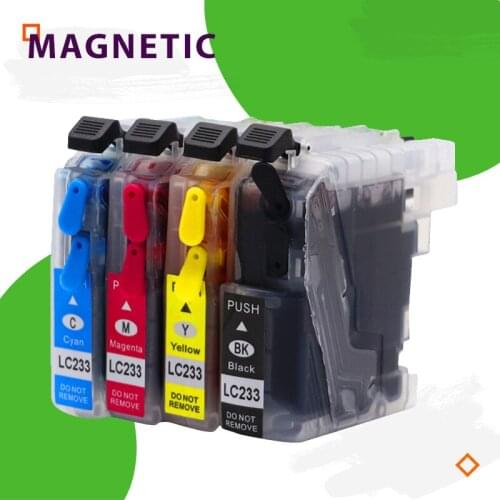 Refillable LC233 ink cartridge compatible for brother MFC- J4620dw J5720dw J5320dw DCP-J41 20dw printer full ink