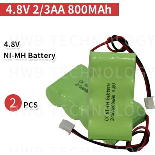 2pcs/lot ni-mh 2/3aa 4.8V ni-mh rechargeable battery pack Fire emergency lighting battery Free shipping