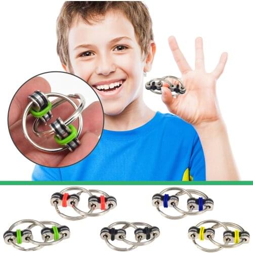 Simple Dimple Fidget Toy Creative Spinning Top Fingertips Fidget Spinners Keyring Antistress Toys Stress Reliever ADHD Kids Gift