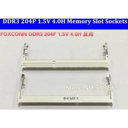 Foxconn DDR3 204P 1.5V 4.0H Connectors Laptop Memory Slot Sockets 204PIN Reverse