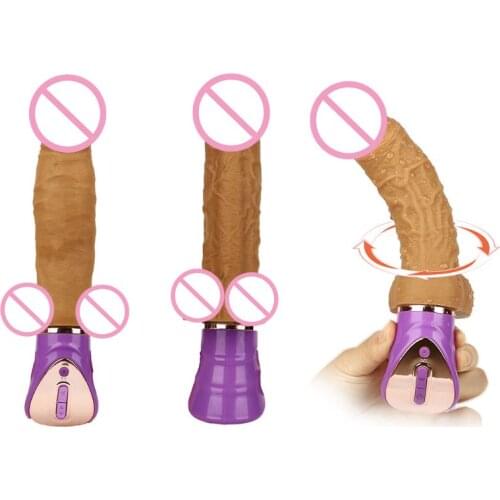 10 Modes Wireless Remote Control Penis Realistic Dildo 360 Degree Rotation Vibration