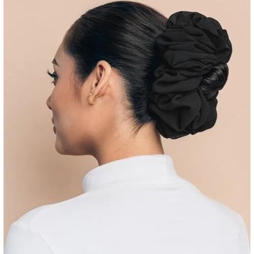 Malaysian Bunch Hair Tie For Muslim Women Chiffon Rubber Band Beautiful Hijab Volumizing Scrunchie Large Headscarf Accessories