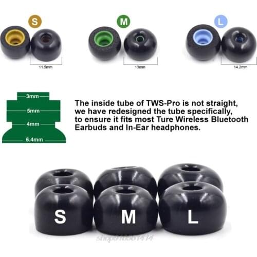 Replacement Memory Foam Ear Tips TWS Earbuds Earphone Sleeve Jabra Elite ONY WF-1000XM3 Earphone Accessories D08 20 Dropship