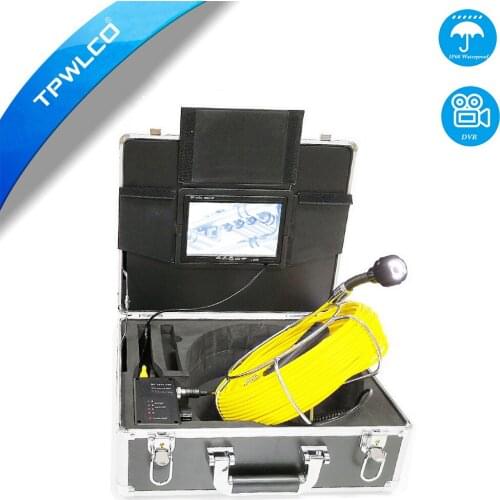 Pipe Camera with 12LED 20/30/40/50m Cable 23MM Lens Endoscope Inspection Sewer Drain Video Borescope 7" Monitor