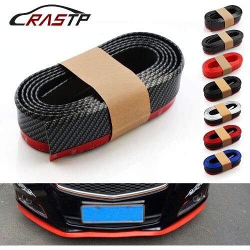 2.5M Front Car Bumper Protector Rubber Car Protector Front Bumper Guards Lip Mouldings Splitter Chin Body Car Styling RS-LKT006