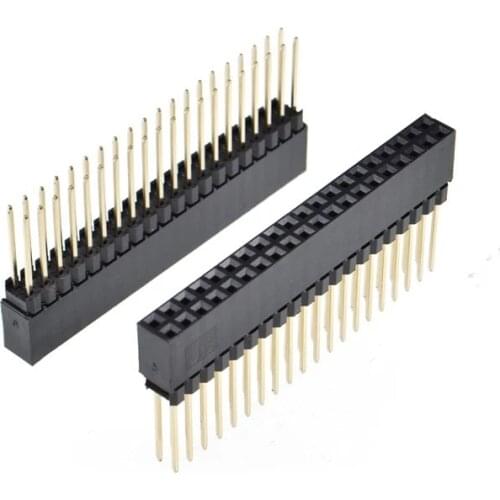 1pcs 2.54mm 40pin Female Stackable Dual Row 2x20 Headers Connector For Raspberry Pi 2 Mode B&B + PC104