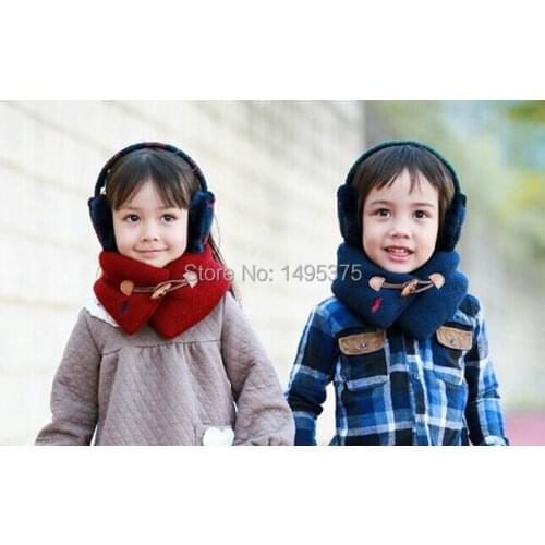 120pcs/lot Baby Scraf wooden buckle buttons Children Kids Bandelet Neck wrap Warmers Collar