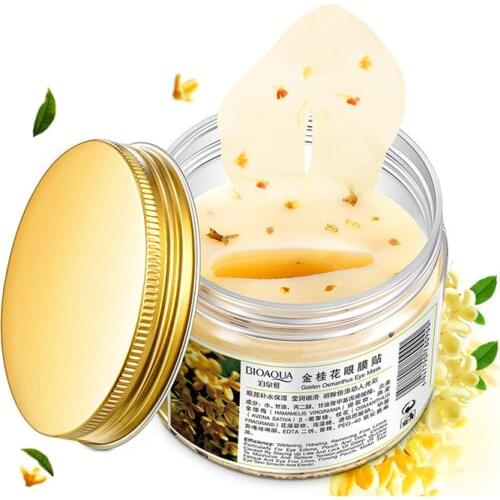 140g BIOAQUA Gold Osmanthus Eye Mask Eye Patches Remove Dark Circles Eye Bag Collagen Gel Protein Sleep Patche Eye Care