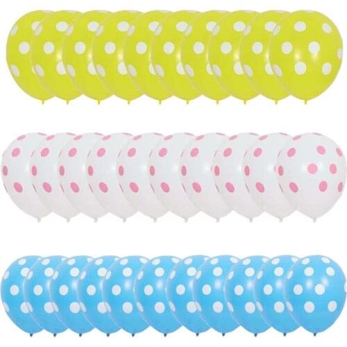 30pcs 12inch Black Red Polka Dot Latex Balloon Air Globos Party Birthday Presents Balloons Wedding Decorations