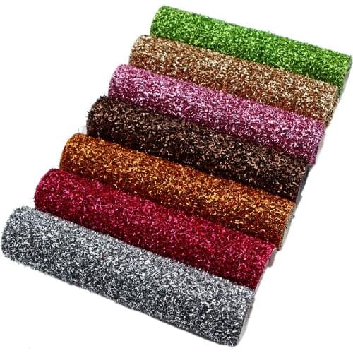 David accessories 20*33cm Tinsel Leather Fabric Christmas Decor Patchwork For Hair Bow Handbags Handmade Materials DIY,c11002