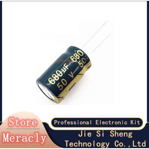 20pcs/lot H206 50v 680UF aluminum electrolytic capacitor size 13*20 680UF 20