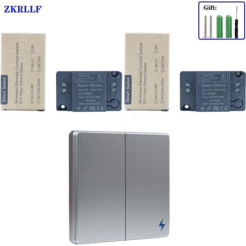 ZKRLLF Wireless Remote Control Switch AC 110V 220V Lamp Light LED Bulb Wireless Switches Corridor Room Home Wall Panel Switch