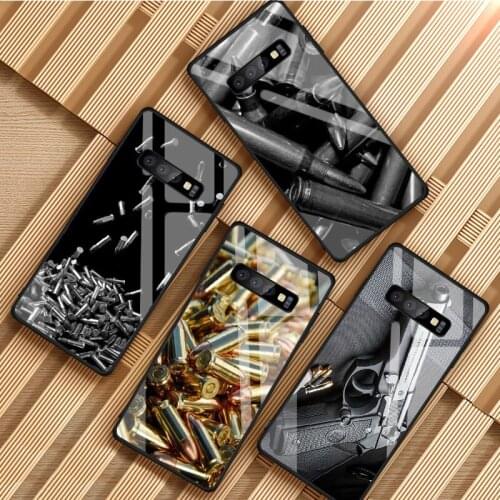 Gun and bullet hero Tempered Glass Phone Case For Samsung Galaxy S8 S9 S10 S20 PLUS J8 J6 J4 2018 NOTE 8 9 10 Cover Shell