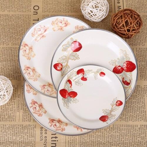 Enamel dish, enamel plate, enamel plate, enamel plate, fruit plate