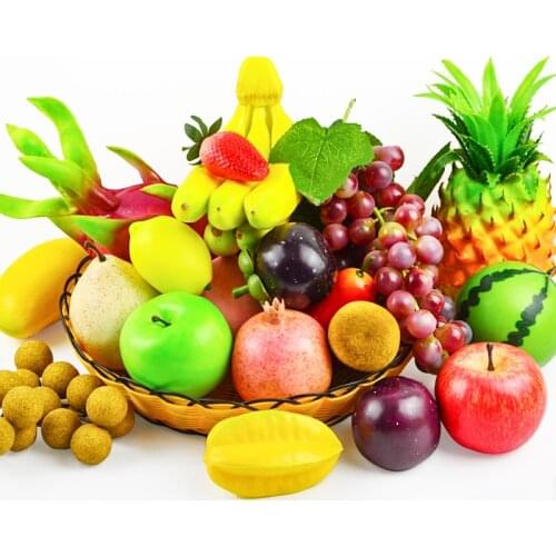 Artificial Fake Fruit Home Decoration Simulation Ornament Craft Food Photography Props Home Orange Kiwi Mango Peach Lemon 1pcs