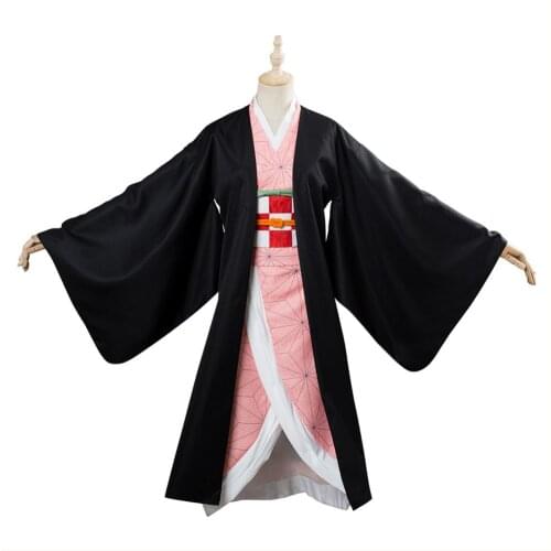 Anime Demon Slayer Kimetsu no Yaiba Kamado Nezuko Cosplay ncluding Shoes Wig Costume Adult Woman Cosplay Costume