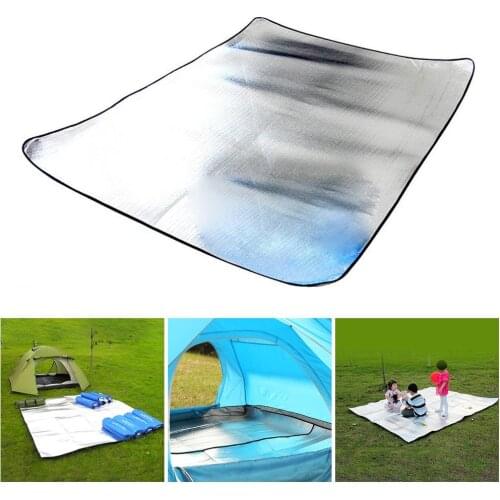 2*2m/2*1.5m Camping Mat Waterproof Folding Aluminum Foil EVA Collapsible Sleeping Picnic Beach Pad Outdoor Mat Multi-Size