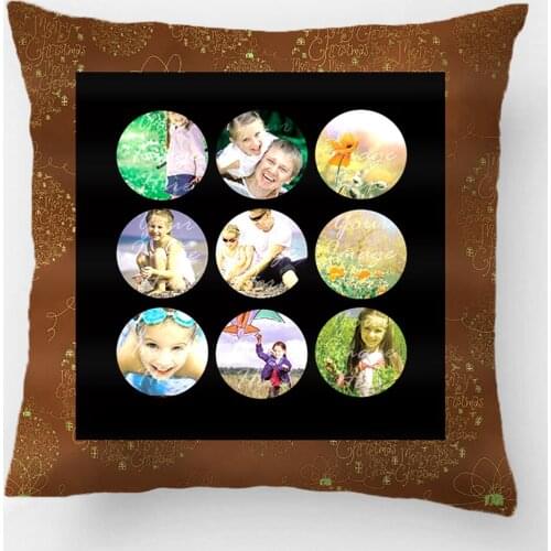 Red Gold Merry Christmas Ornaments Photo Throw Pillow Case Decorative Cushion Cover Pillowcase Customize Gift By Lvsure For Seat