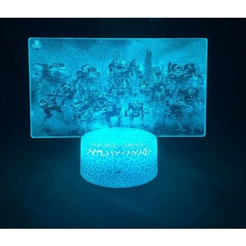 3D Picture Lamp Game LED Acrylic Illusion Light MechWarrior Remote Control Lighting Gifts Decoration