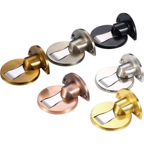 Magnet Door Stops Magnetic Door Stopper Non-punch Six Colors Available Door Holder Hidden Doorstop Furniture Door Hardware